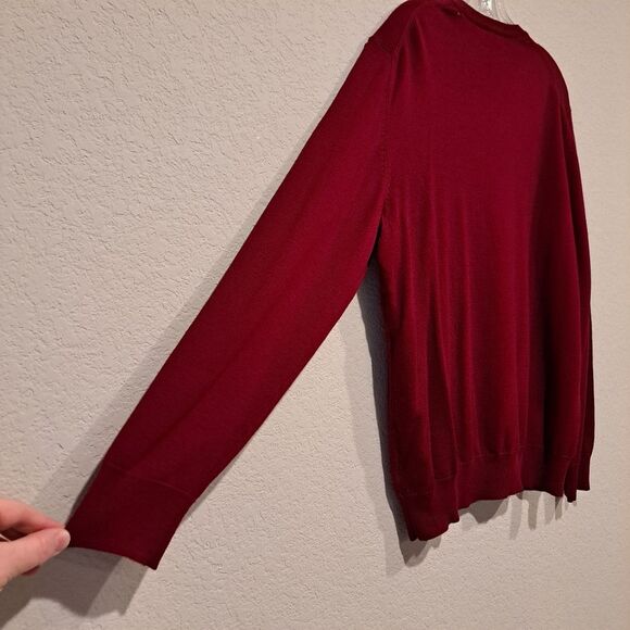 JoS. A Bank Traveler 100% Merino Wool V-neck Sweater Lightweight sz L New! as is - Picture 10 of 13